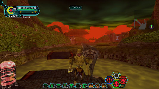 Once teleported, activate the switch to bring the bridge up.