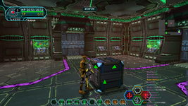 Go back to the beginning of Mine 1 via the Pioneer 2 teleporter, head North West and enter a newly opened room with a friendly box inside.